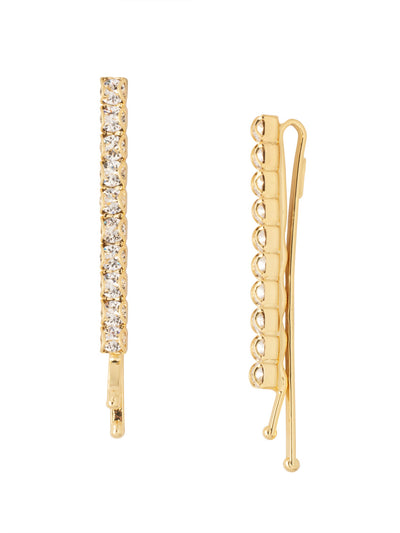 Harper Hair Pin - HFL3BGCRY - <p>The Harper Hair Pin features two crystal embellished bobby pins, perfect for any hairstyle! From Sorrelli's Crystal collection in our Bright Gold-tone finish.</p>