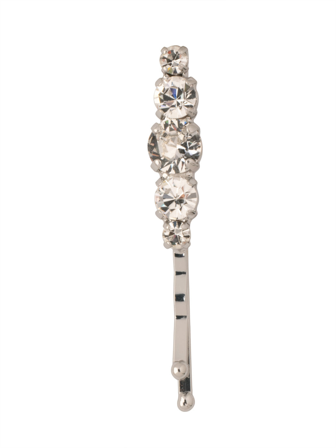 Jade Hair Pin - HFL4PDCRY - <p>The Jade Hair Pin features various-sized round cut crystals on a sturdy bobby pin. From Sorrelli's Crystal collection in our Palladium finish.</p>