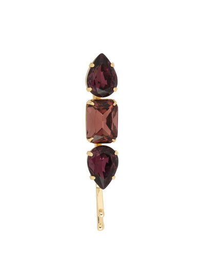 Athena Hair Pin - HFL5BGMRL - <p>The Athena Hair Pin features pear and oval cut crystals on a sturdy bobby pin. From Sorrelli's Merlot collection in our Bright Gold-tone finish.</p>