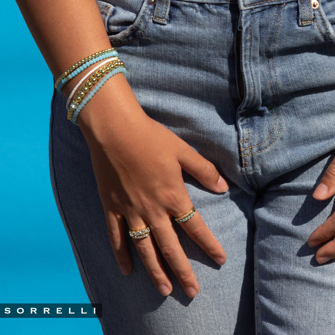 Crystal Studded Band Ring - RFM54BGPRT