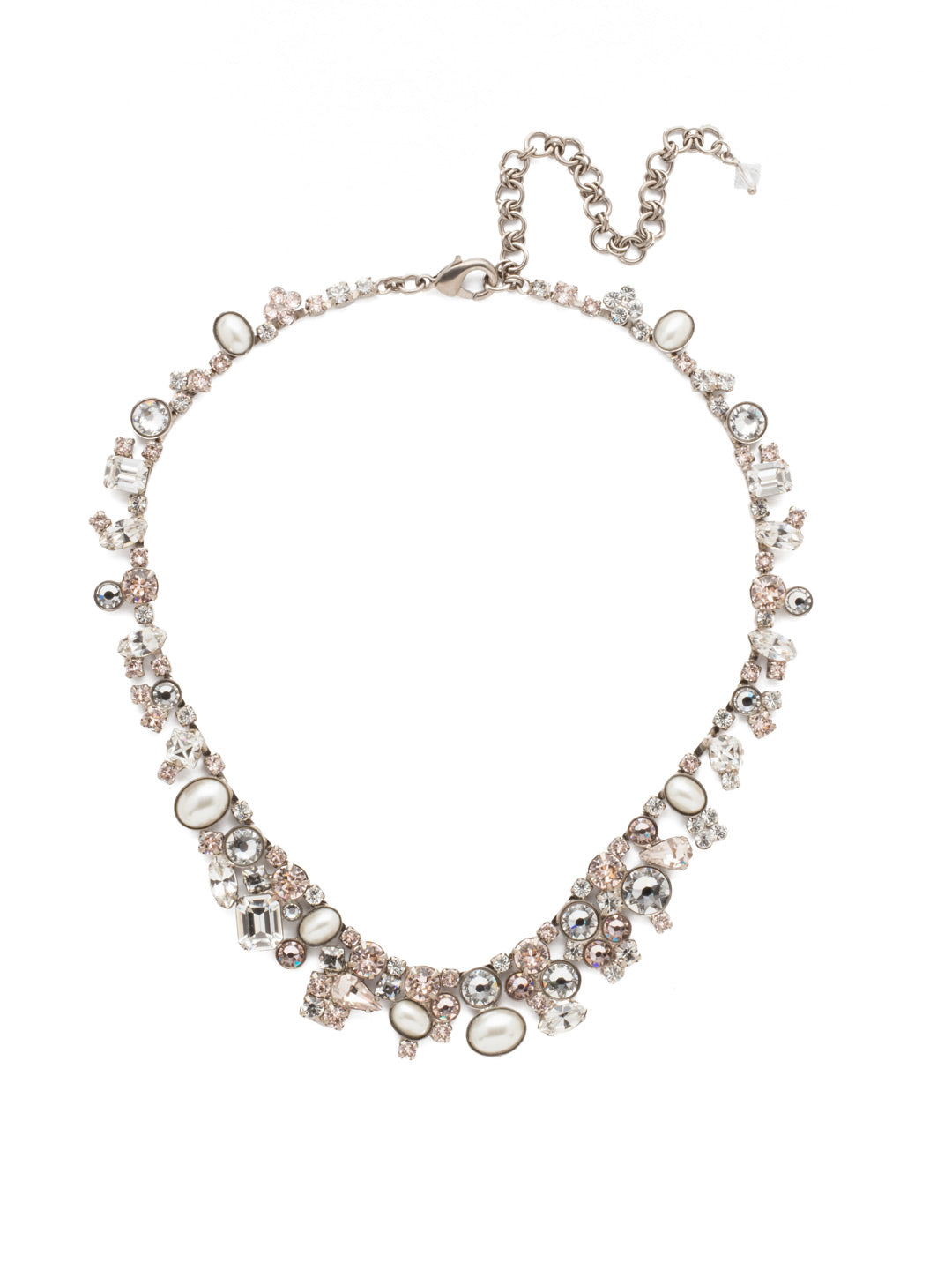 Colette Tennis Necklace - NAX8ASPLS - <p>classic necklace From Sorrelli's Soft Petal collection in our Antique Silver-tone finish.</p>