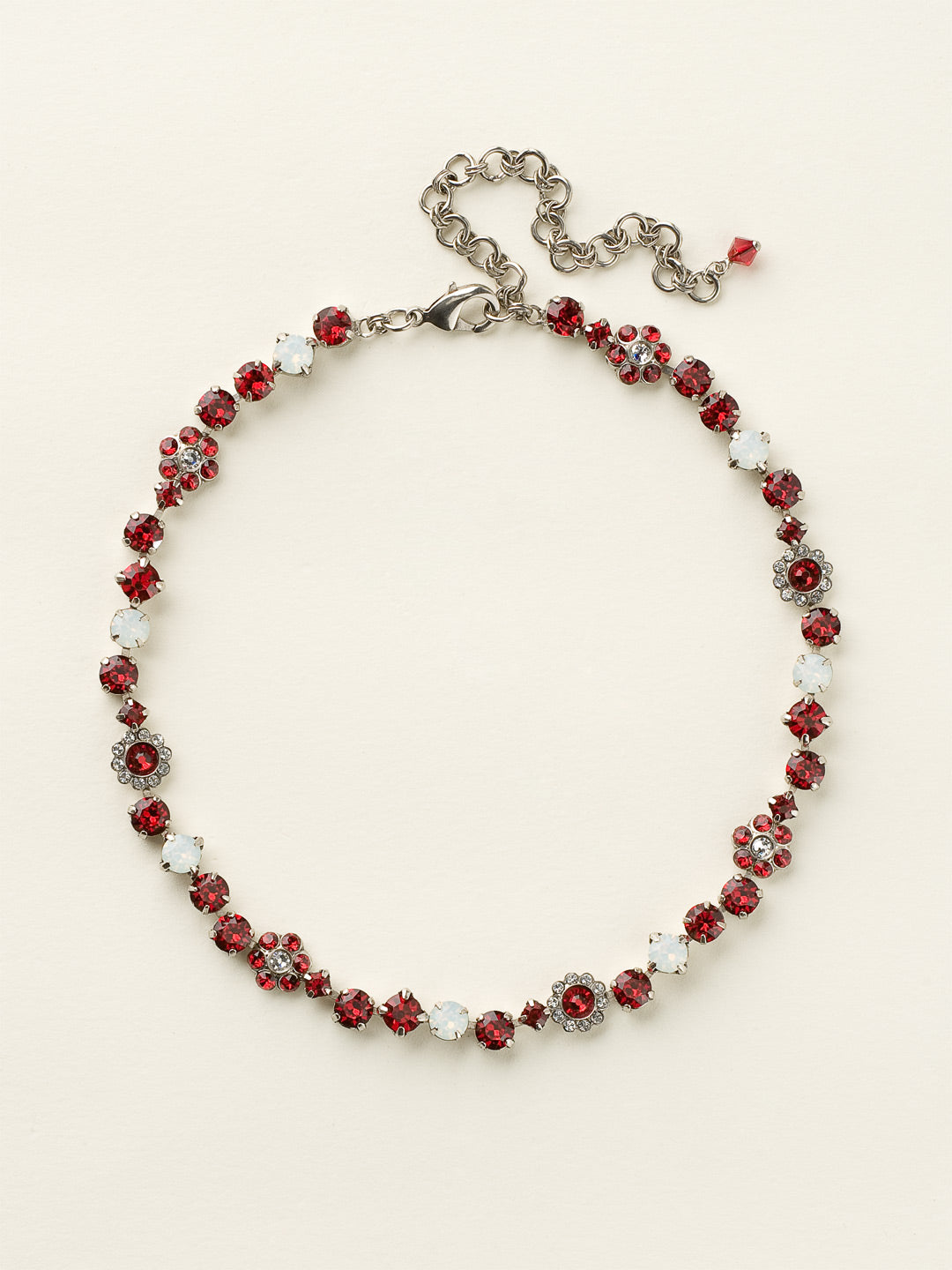 Classic Floral Tennis Necklace - NBE2ASCP