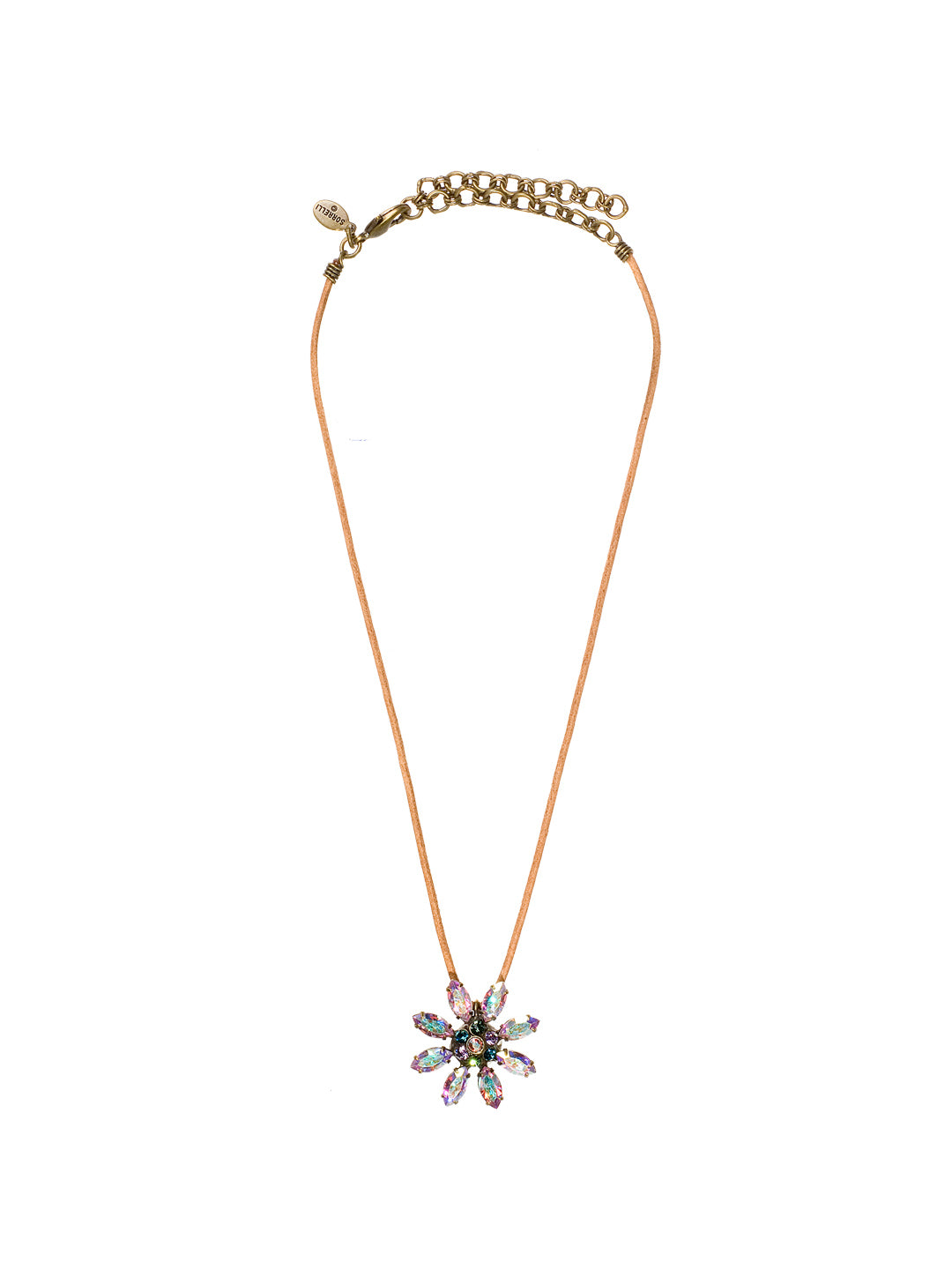 Medium Flower Pendant Necklace - NBF15AGSMI