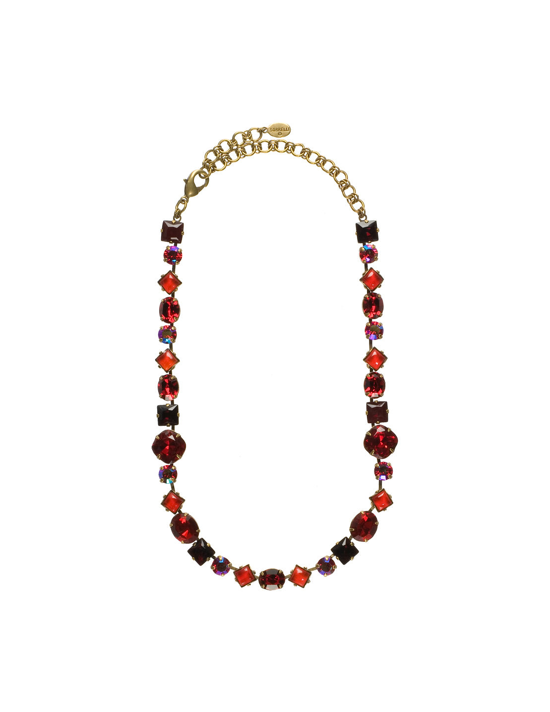 Bold Multi Shaped Large Crystal Necklace Classic Necklace - NBP3AGCB