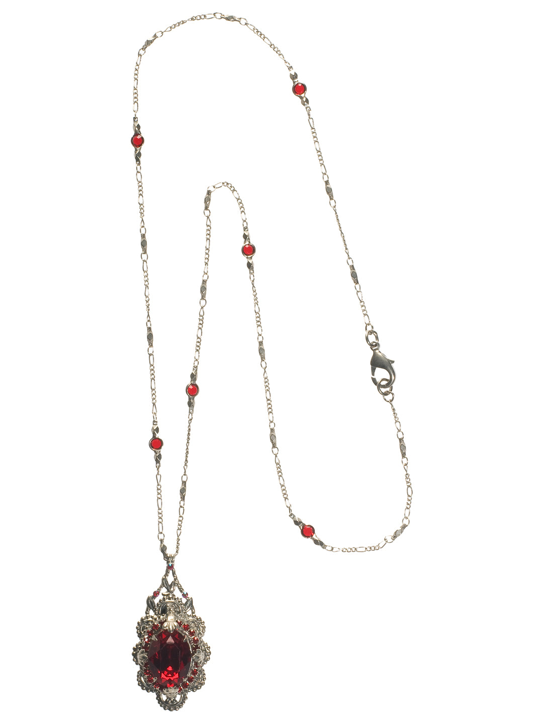 Crystal Bold Vintage Style Pendant Necklace - NBU15ASCB