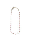 Classic Necklace with Alternating Crystals and Ball Chain Detail