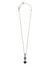 Three-Tiered Drop Crystal Pendant Necklace