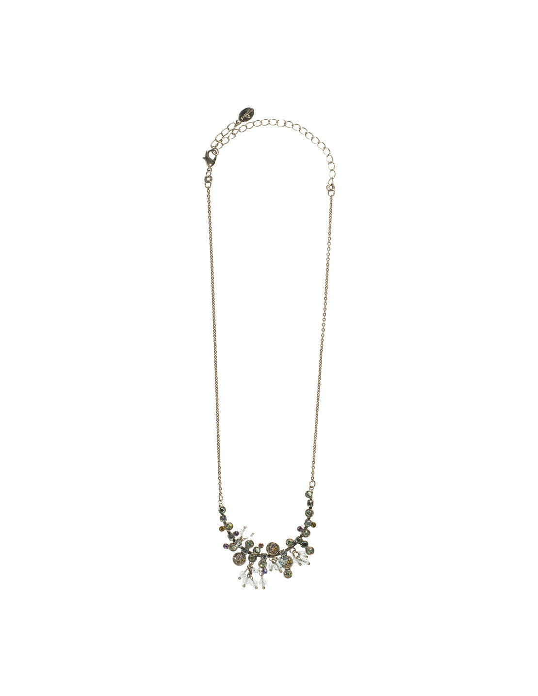 Dainty Crystal Cluster Necklace - NCG18ASRW