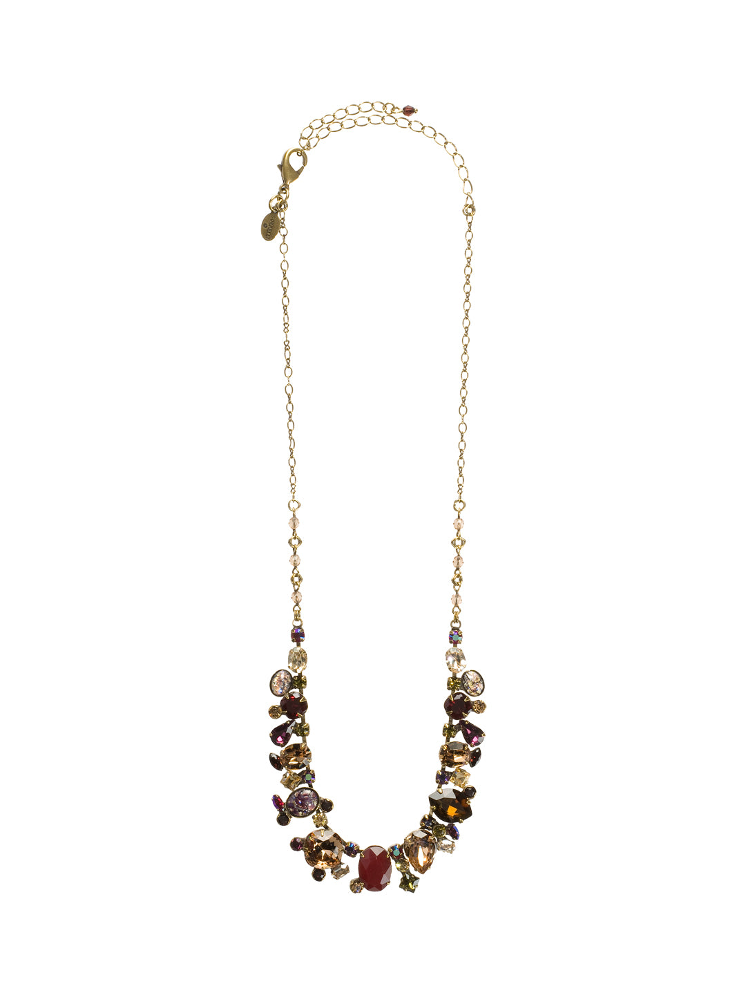 Multi-Cut Crystal Necklace Tennis Necklace - NCG20AGTAP