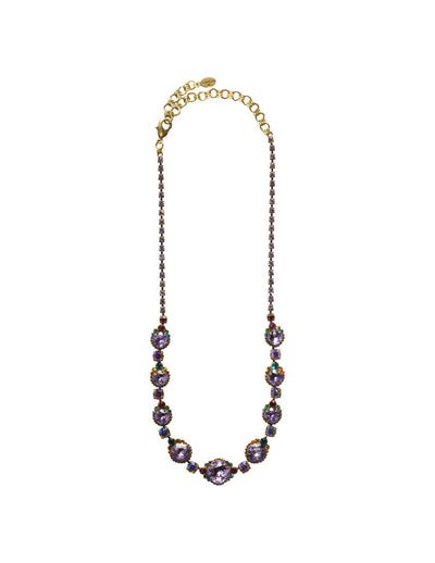 Crystal Strand Necklace Tennis Necklace - NCG3AGHAR - This strand necklace is riveting with round sparkle throughout. From Sorrelli's Harmony collection in our Antique Gold-tone finish.