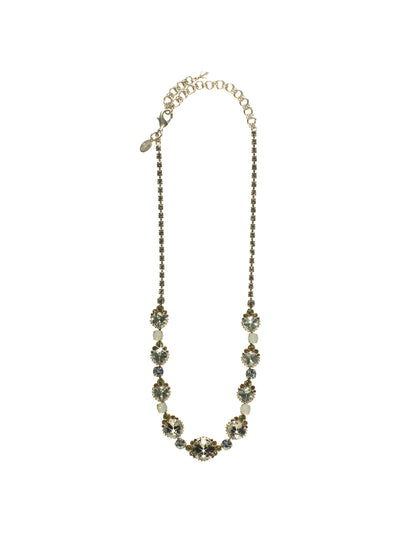 Crystal Strand Necklace Tennis Necklace - NCG3ASCJ - This strand necklace is riveting with round sparkle throughout. From Sorrelli's Concrete Jungle collection in our Antique Silver-tone finish.