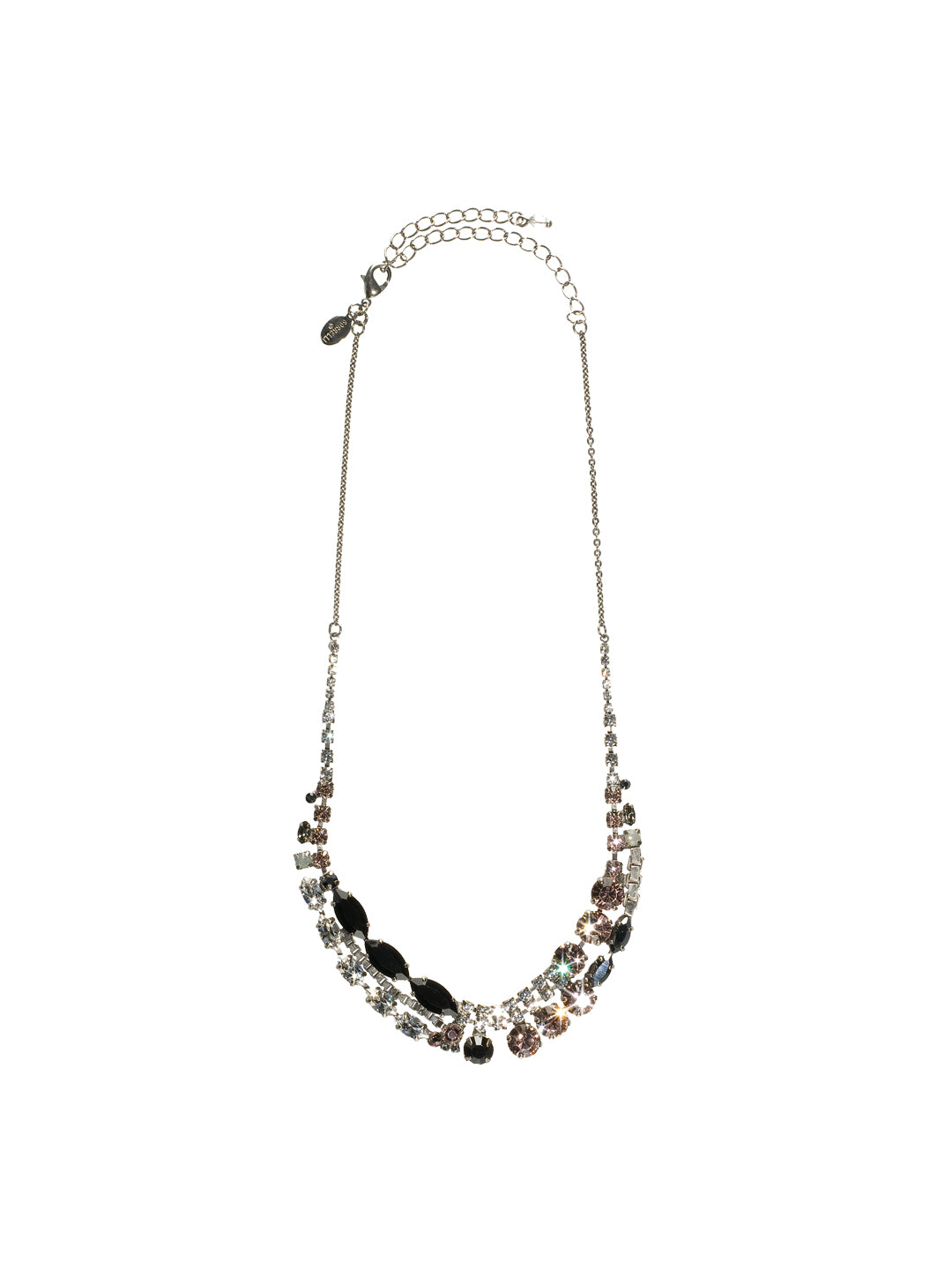 Modern Crystal Line Necklace Long Necklace - NCG57ASFB
