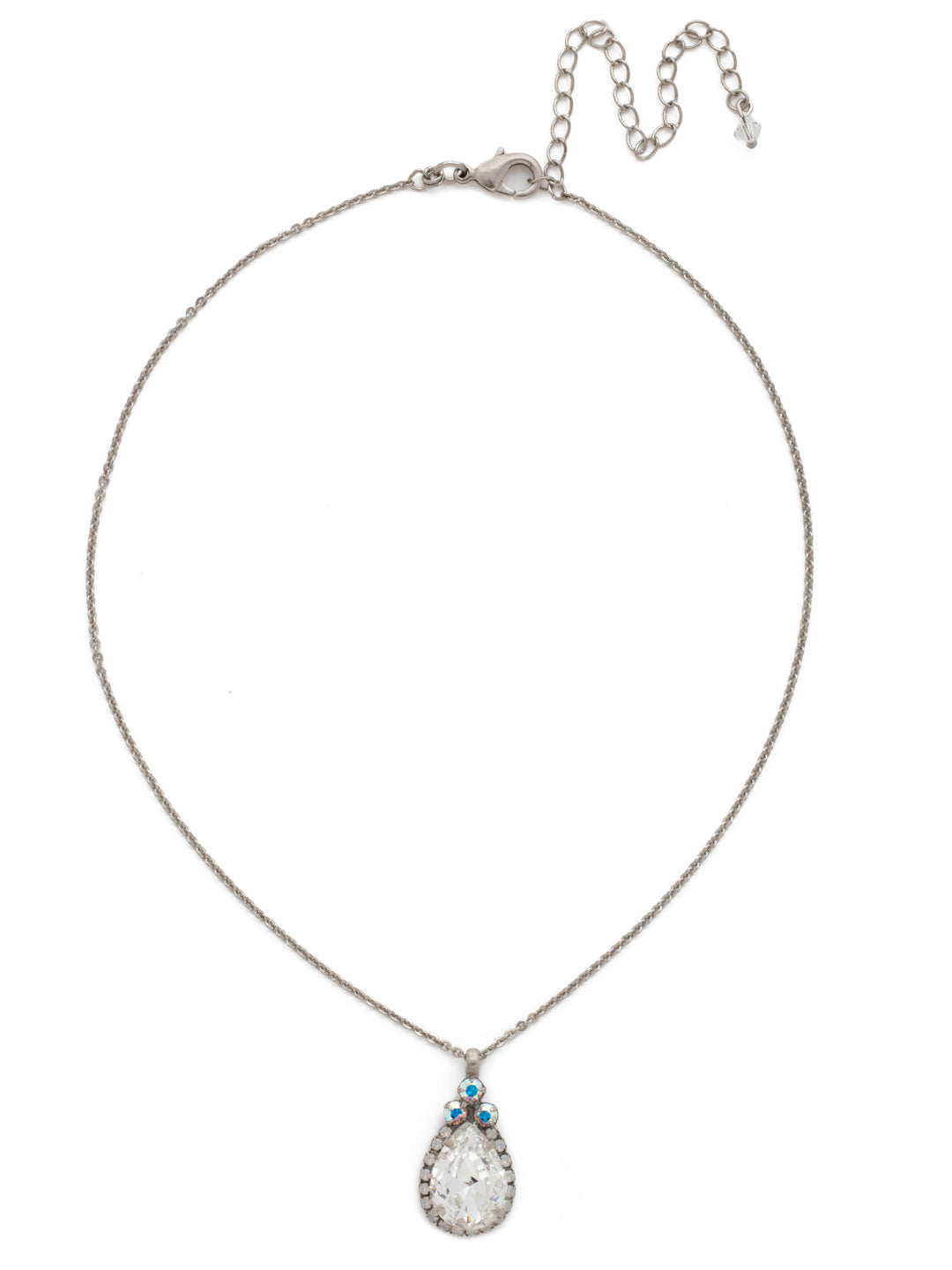 Sweet Sparkle Pendant Necklace - NCM19ASWBR - This dazzling pendant uses minimalism to maximize the glam for any outfit. Featuring a teardrop crystal surrounded by a row of round gemstones, this pendant is sure to sparkle on any occasion.