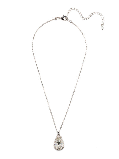 Sweet Sparkle Pendant Necklace - NCM19RHCRY - <p>This dazzling pendant uses minimalism to maximize the glam for any outfit. Featuring a teardrop crystal surrounded by a row of round gemstones, this pendant is sure to sparkle on any occasion. From Sorrelli's Crystal collection in our Palladium Silver-tone finish.</p>