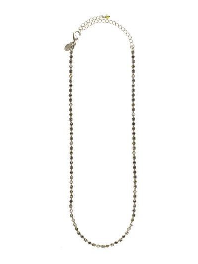 Delicate Drapery Necklace Long Necklace - NCM4ASCJ - Drape yourself in elegance and sparkle with this long necklace. Delicate square, diamond, and round shaped crystals catch the light as you work the room. From Sorrelli's Concrete Jungle collection in our Antique Silver-tone finish.