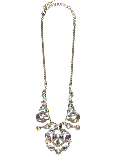 Shielded Crystal Necklace - NCN11ASWBR - Prepare yourself for the day with an armour of sparkle.  Shard-shaped crystal in a stylish bib necklace will make you feel confident and fashionable.