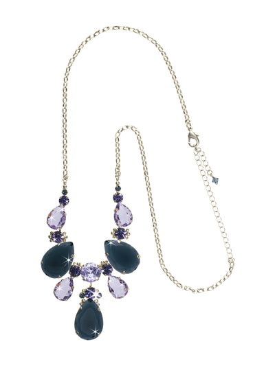 Transcendent Teardrop Necklace - NCP1ASHY - Hello, gorgeous! This bib necklace embraces a long chain and seven teardrop shaped stones to form a one of a kind show stopper. From Sorrelli's Hydrangea collection in our Antique Silver-tone finish.