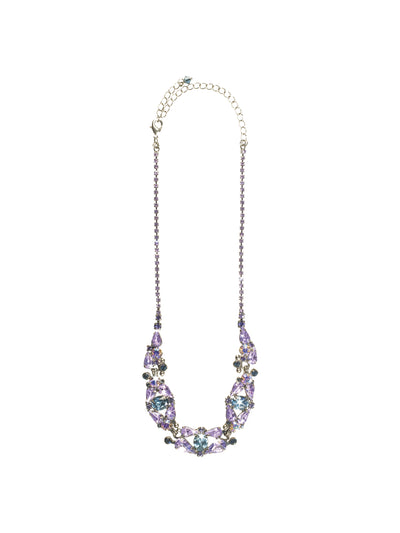 Splash in Sparkle Classic Necklace - NCP4ASHY - Glistening gems make up the chain, while beautiful elongated crystals come together to create an incredibly ornate treasure. From Sorrelli's Hydrangea collection in our Antique Silver-tone finish.