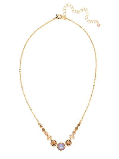 London Tennis Necklace - NCQ14BGRSU - <p>A long, simple chain paired with gorgeous round stones is exactly what every girl needs to dress things up. This round stone necklace is perfect for layering, or to just wear alone. Let the simple sparkle take over. From Sorrelli's Raw Sugar collection in our Bright Gold-tone finish.</p>