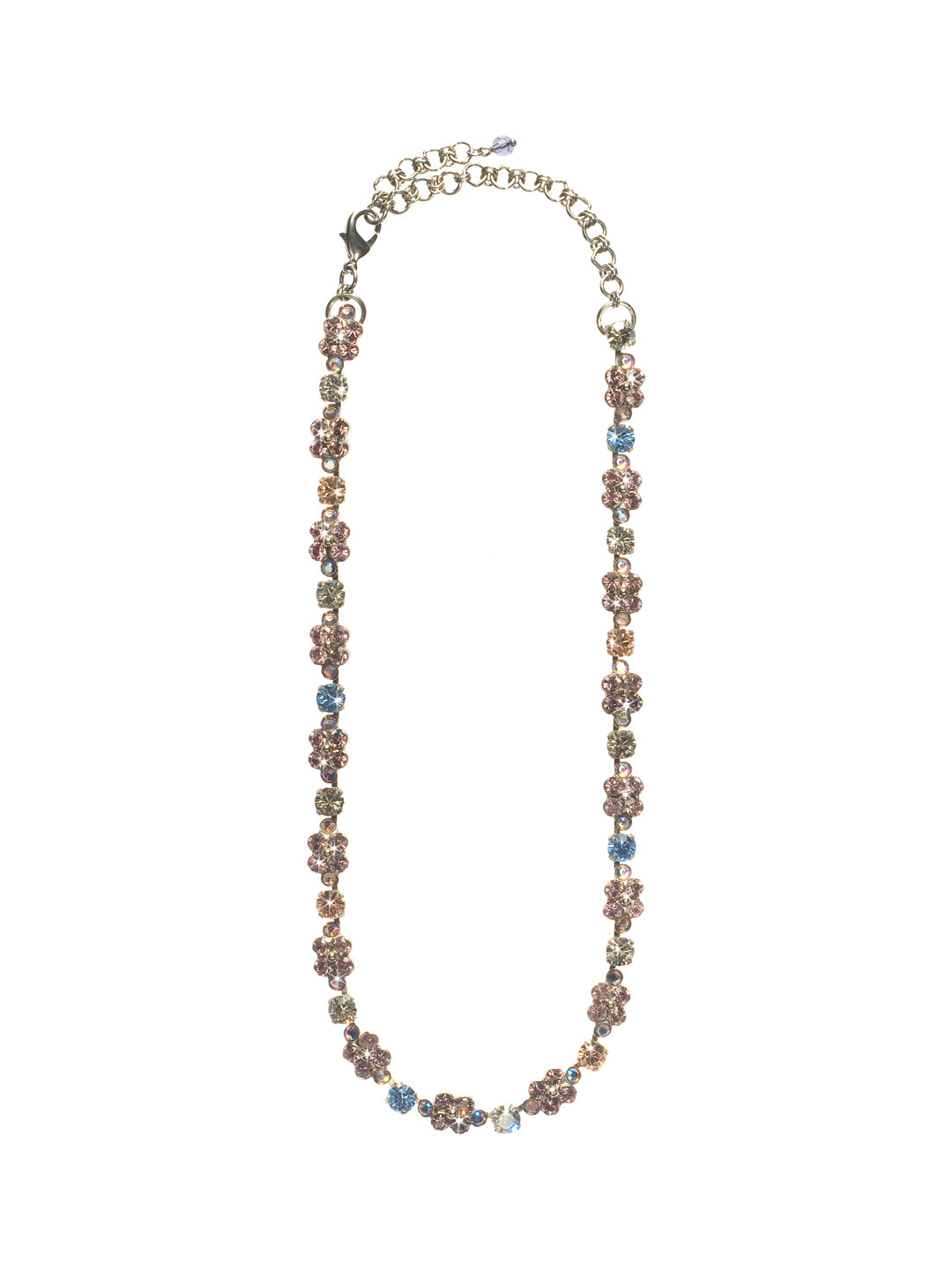Graceful Glitz Classic Necklace - NCQ6ASDX - <p>An elegant design places a multitude of round crystals together to create a positively precious piece. Floral-like patterns will leave you in a sunny, sparkling haze. From Sorrelli's Dixie collection in our Antique Silver-tone finish.</p>
