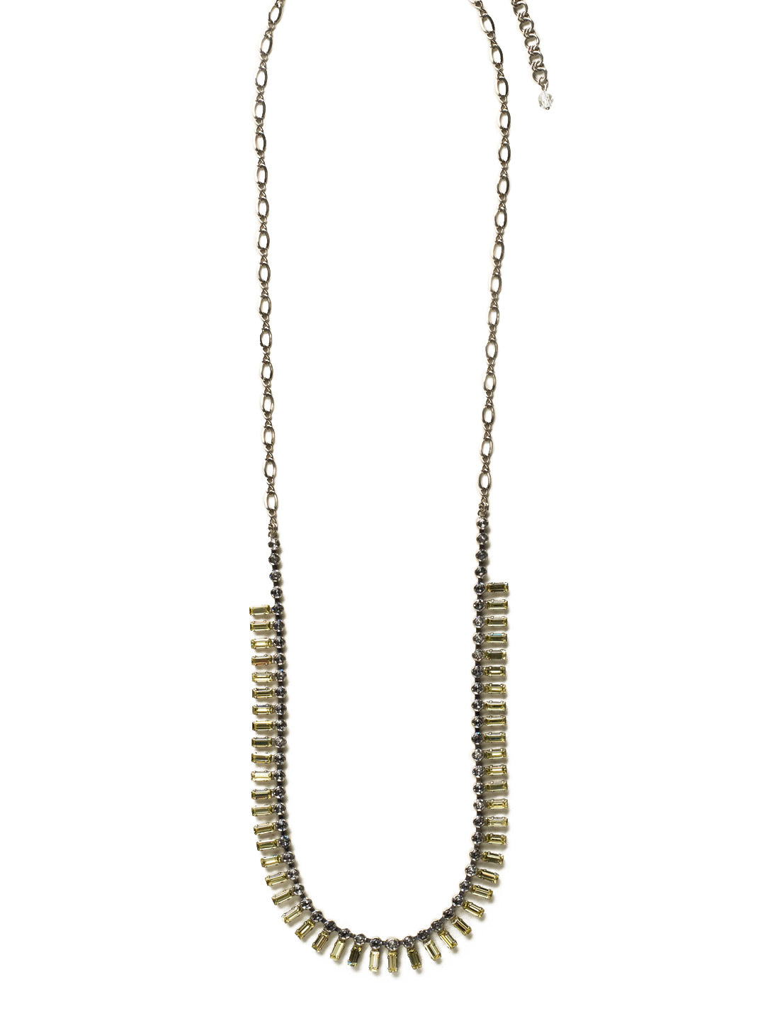 Crystal Baguette Long Strand Necklace Long Necklace - NCT3ASLZ