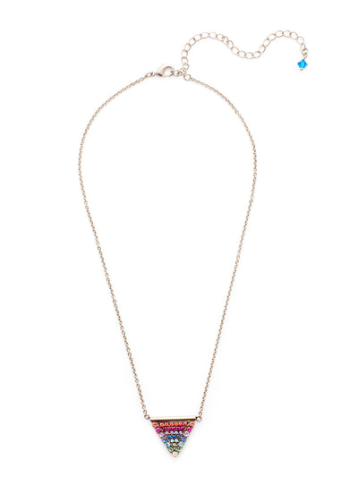 Crystal Encrusted Triangle Pendant Necklace - NCW22ASPRI - <p>A unique addition to your Sorrelli collection! This petite pendant features a triangle encrusted with round crystals for a simple, modern look. From Sorrelli's Prism collection in our Antique Silver-tone finish.</p>