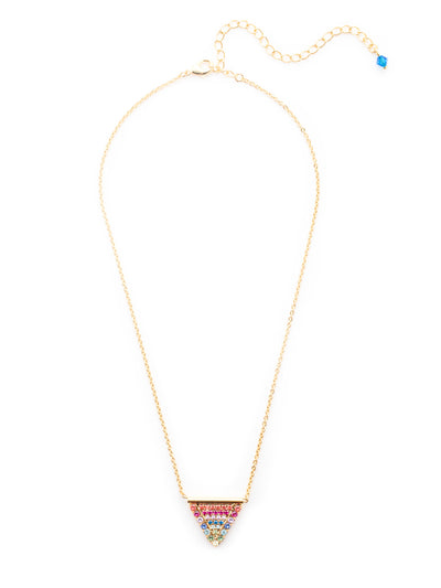 Crystal Encrusted Triangle Pendant Necklace - NCW22BGPRI - <p>A unique addition to your Sorrelli collection! This petite pendant features a triangle encrusted with round crystals for a simple, modern look. From Sorrelli's Prism collection in our Bright Gold-tone finish.</p>