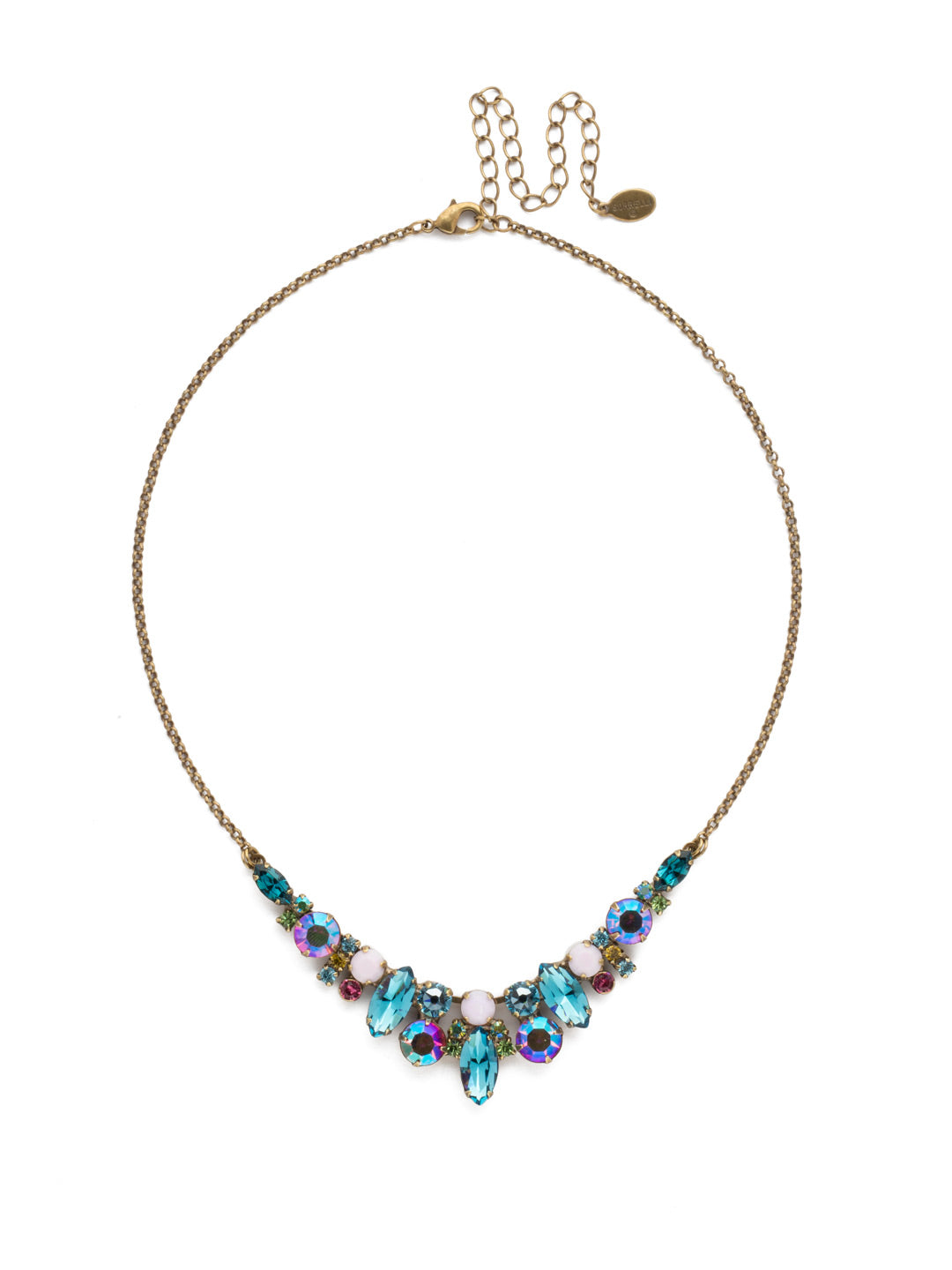 Noveau Navette Statement Necklace - NDG90AGHB