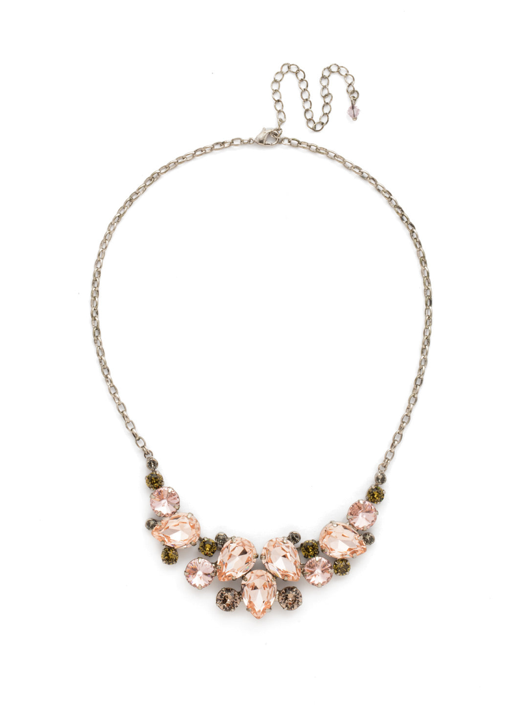 Floral Collar Statement Necklace - NBT56ASPLS - Sorrelli