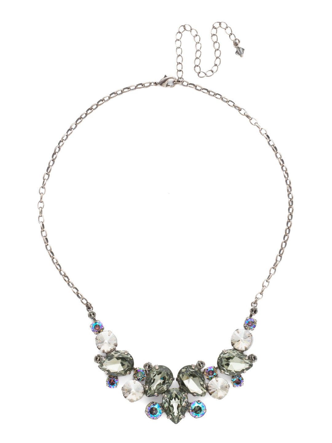 Nested Pear Statement Necklace - NDJ14ASCRO - <p>Our Nested Pear Statement Necklace is the perfect addition to any outfit. With a lot of sparkle packed into a sleek unique crystal necklace, sport this style to any and all of life's occasions! From Sorrelli's Crystal Rock collection in our Antique Silver-tone finish.</p>
