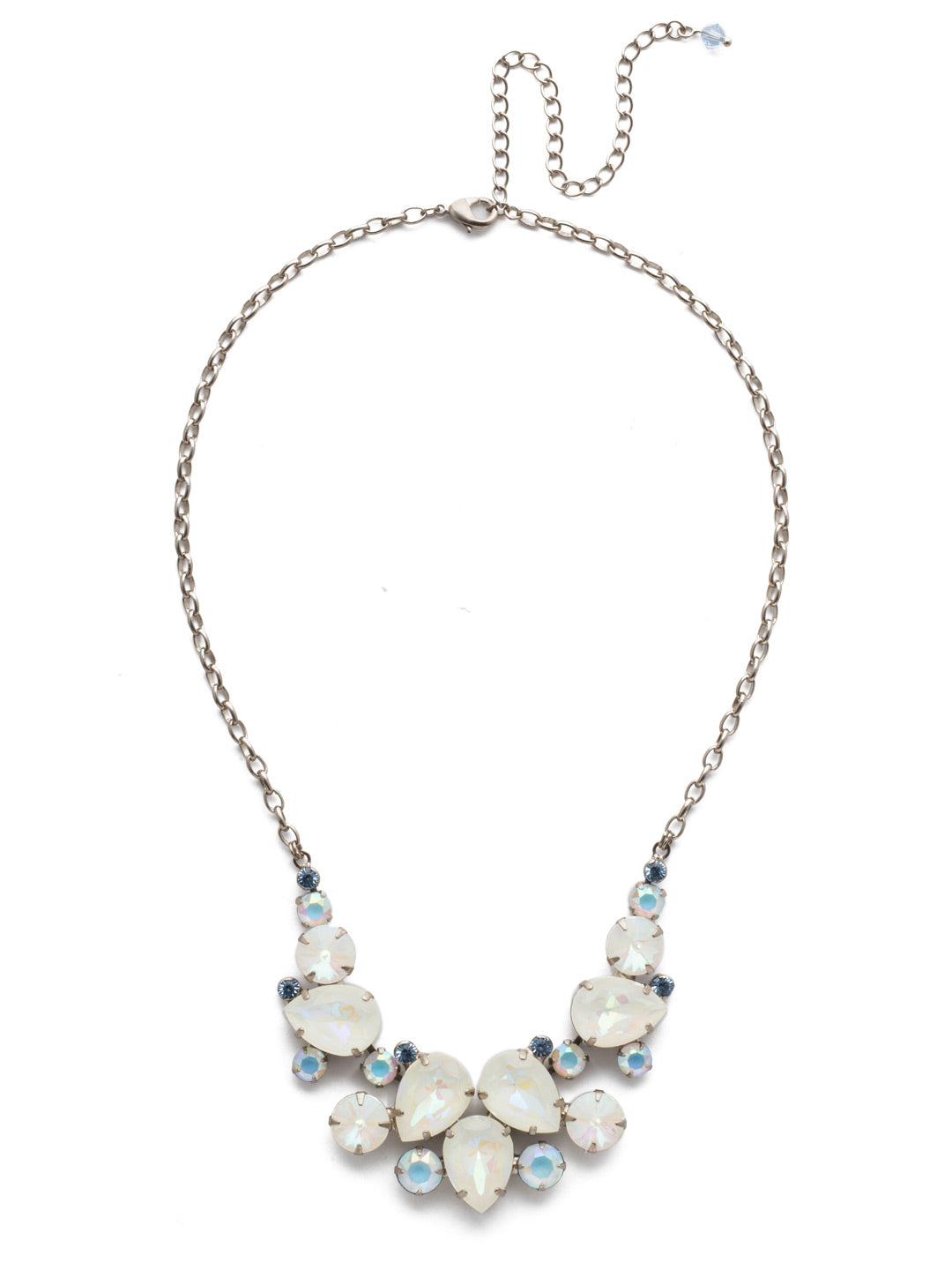 Nested Pear Statement Necklace - NDJ14ASGLC - Our Nested Pear Statement Necklace is the perfect addition to any outfit. With a lot of sparkle packed into a sleek unique crystal necklace, sport this style to any and all of life's occasions! From Sorrelli's Glacier collection in our Antique Silver-tone finish.