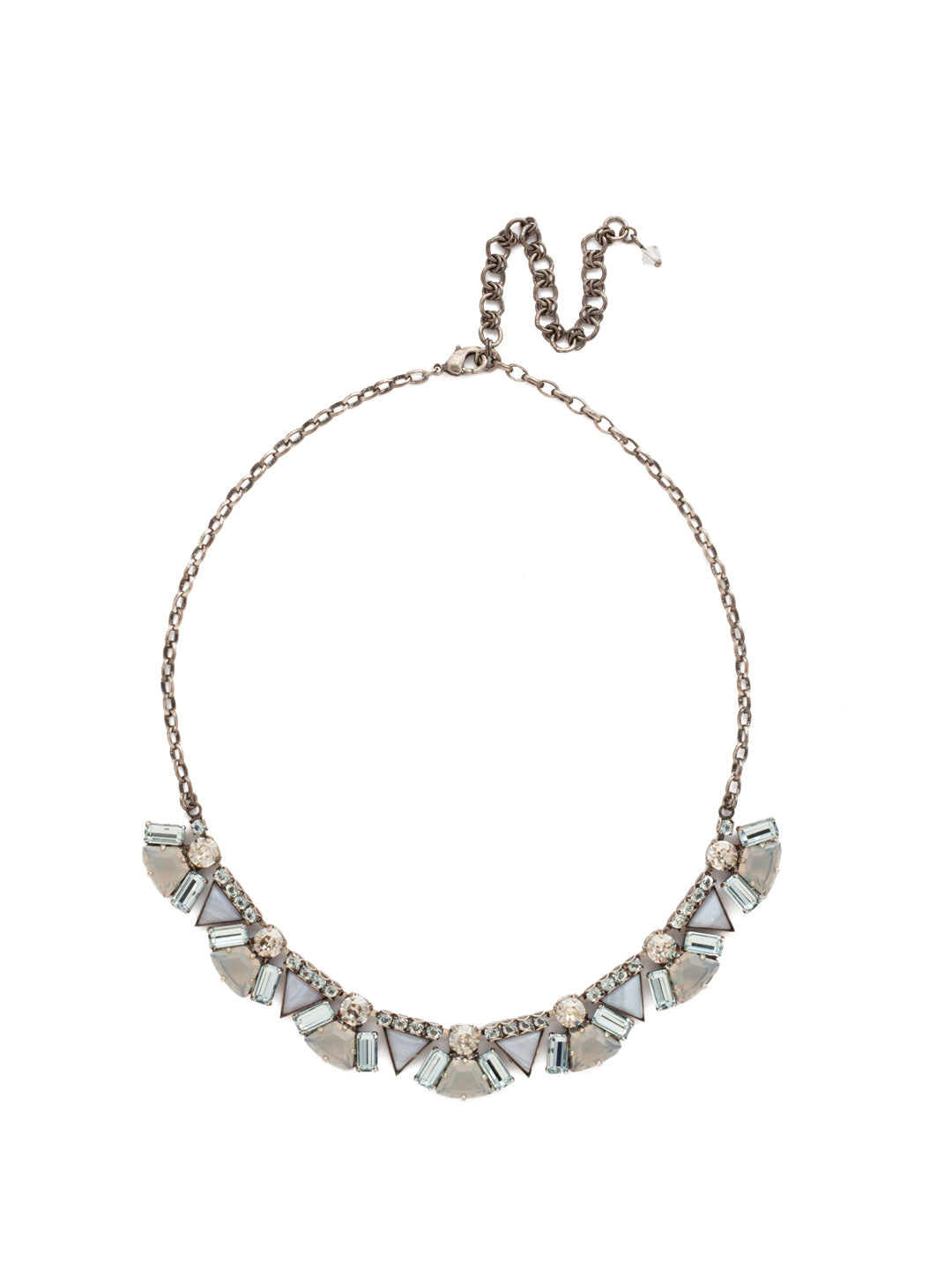 NDK79 Tennis Necklace - NDK79ASPEB - <p>A classic Sorrelli style to make a statement or wear everyday. From Sorrelli's Pebble Blue collection in our Antique Silver-tone finish.</p>