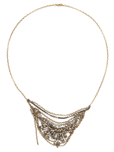 Mixed Metal Necklace - NDM16MXCRY - <p>An extremely adjustable mixed metal mesh and crystal necklace that gets right to the long and short of it! From Sorrelli's Crystal collection in our Mixed Metal finish.</p>