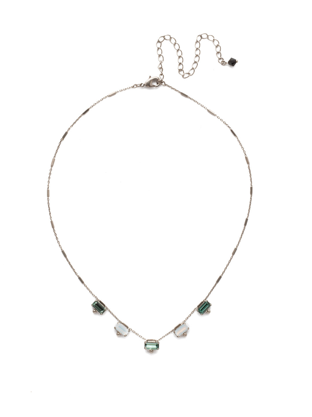 Shine and Dash Tennis Necklace - NDM17ASGDG - Beautifully faceted baguette crystals set in rectangular row offer simple styling that will add a pop of sparkle to your look.