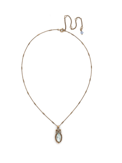 Nostalgic Navette Pendant - NDN10AGCMI - Simple styling with a vintage feel makes this pendant stand out. A decorative chain completes the look for all-around allure.
