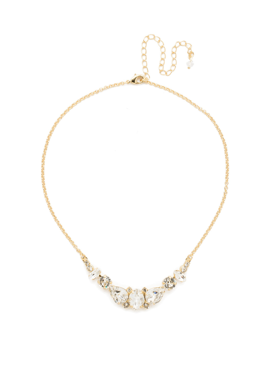 Crysanthemum Statement Necklace - NDN4BGCRY - <p>A sweet, petite style whose whimsical design adds just the right amount of flair to any look. From Sorrelli's Crystal collection in our Bright Gold-tone finish.</p>