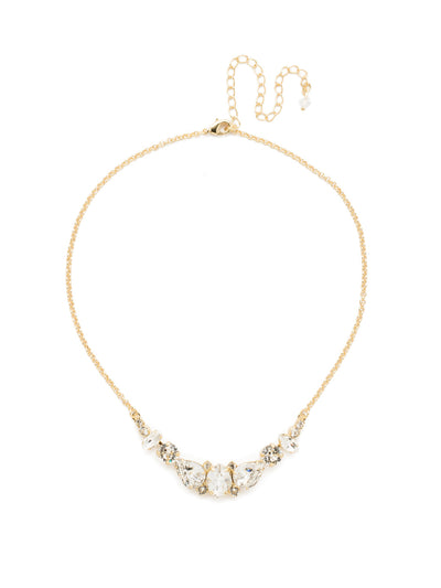 Crysanthemum Statement Necklace - NDN4BGCRY - <p>A sweet, petite style whose whimsical design adds just the right amount of flair to any look. From Sorrelli's Crystal collection in our Bright Gold-tone finish.</p>