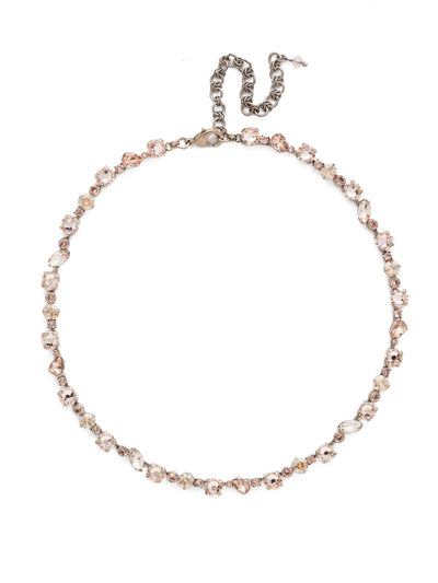 Crystal Collective Necklace - NDP11ASSBL - A classic line necklace featuring a variety of round, pear and navette shaped crystals.