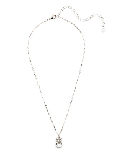 Crowning Glory  Necklace - NDP9RHCRY - <p>An enchanting emerald cut stone is crowned with an ornate crystal-encrusted design. From Sorrelli's Crystal collection in our Palladium Silver-tone finish.</p>