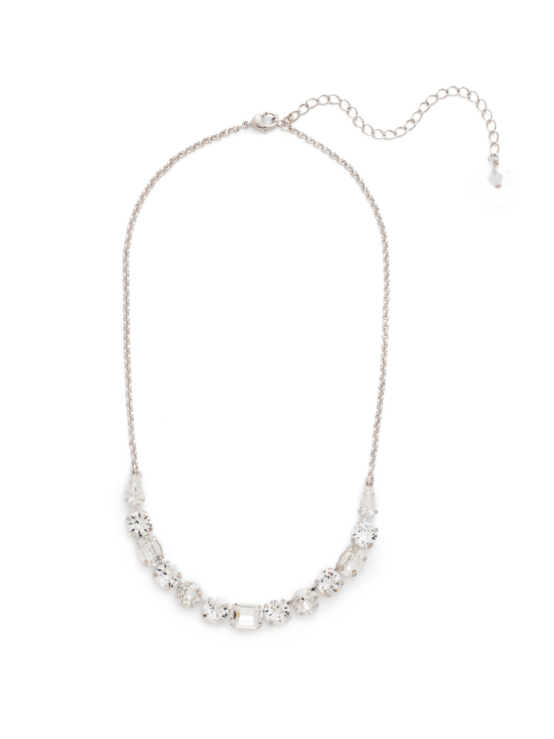 Tansy Half Line Tennis Necklace - NDQ14RHCRY