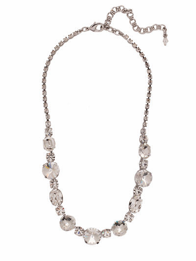 Full Circle Statement Necklace - NDQ43PDCRY - <p>Need a look that goes full circle? Three circular rivoli crystals mix with other round and oval gems in this everyday stunner. A rhinestone chain completes the look for all-around allure. From Sorrelli's Crystal collection in our Palladium finish.</p>