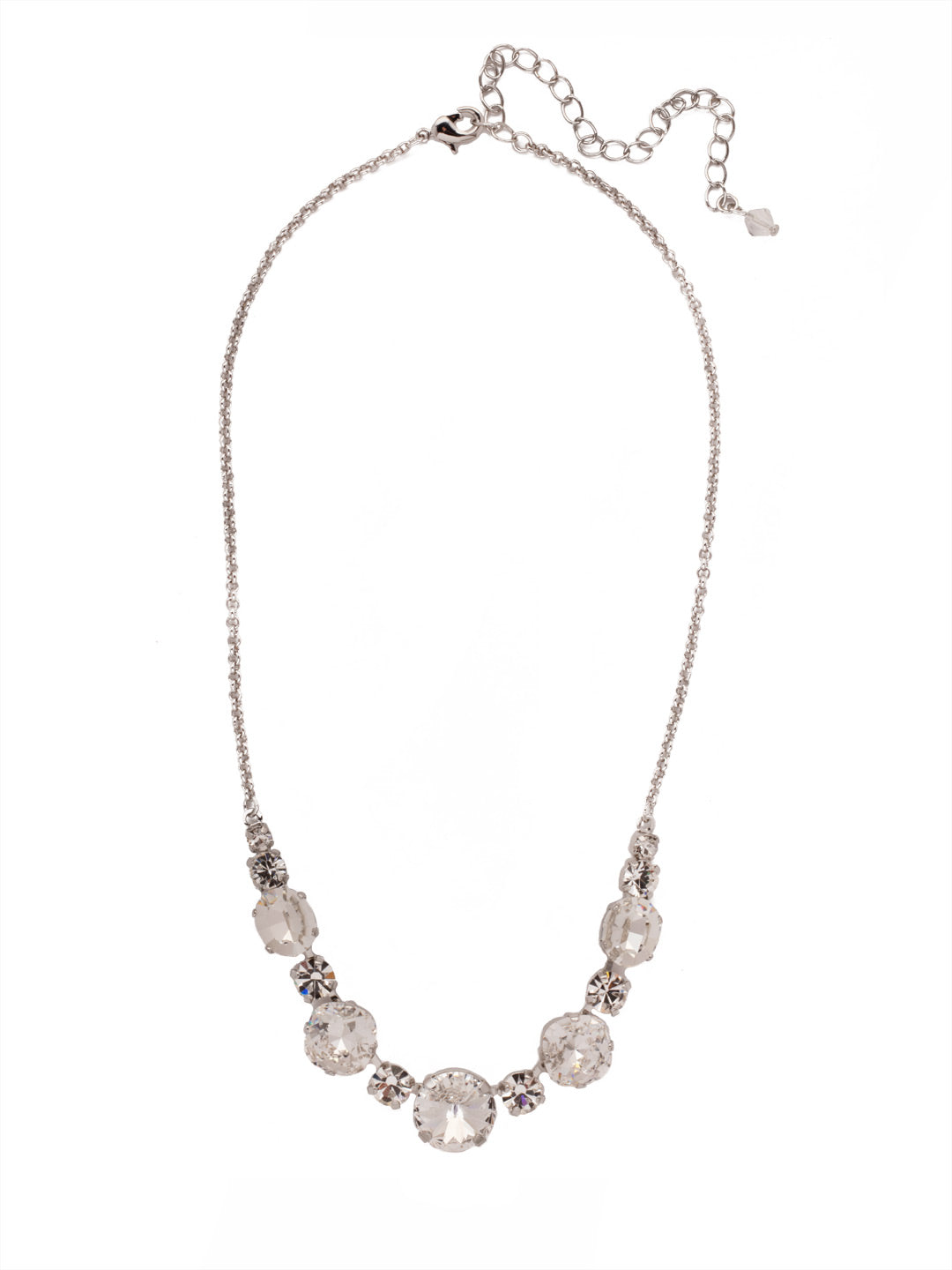 Half Circle Tennis Necklace - NDQ51PDCRY