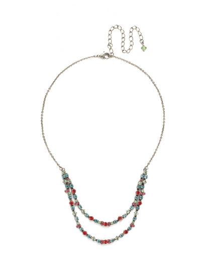 Vinca Necklace Classic Necklace - NDR1ASVH - <p>A two for one! This necklace offers a layered look with two crystal-laden strands for added sparkle. From Sorrelli's Vivid Horizons collection in our Antique Silver-tone finish.</p>