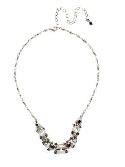 Laurel Tennis Necklace - NDS49ASCRO - <p>A large oval crystal takes center stage in the Laurel necklace, flanked by large pear and marquise cut crystals. Sprinkle in some small round cut stones and you've got the perfect recipe for style! From Sorrelli's Crystal Rock collection in our Antique Silver-tone finish.</p>