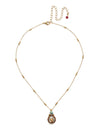Embellished Rivoli Pendant Necklace