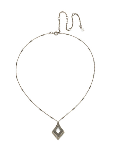 Tri To Love Necklace Pendant Necklace - NDW14ASCRY - <p>This triangle pendant with complementary crystals is the perfect accessory. From Sorrelli's Crystal collection in our Antique Silver-tone finish.</p>