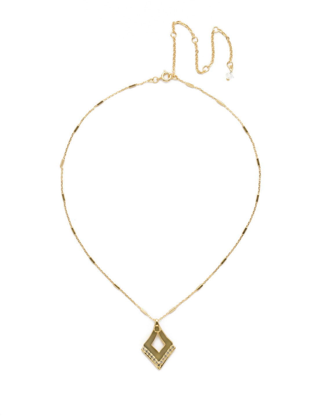 Tri To Love Necklace Pendant Necklace - NDW14BGCRY - <p>This triangle pendant with complementary crystals is the perfect accessory. From Sorrelli's Crystal collection in our Bright Gold-tone finish.</p>