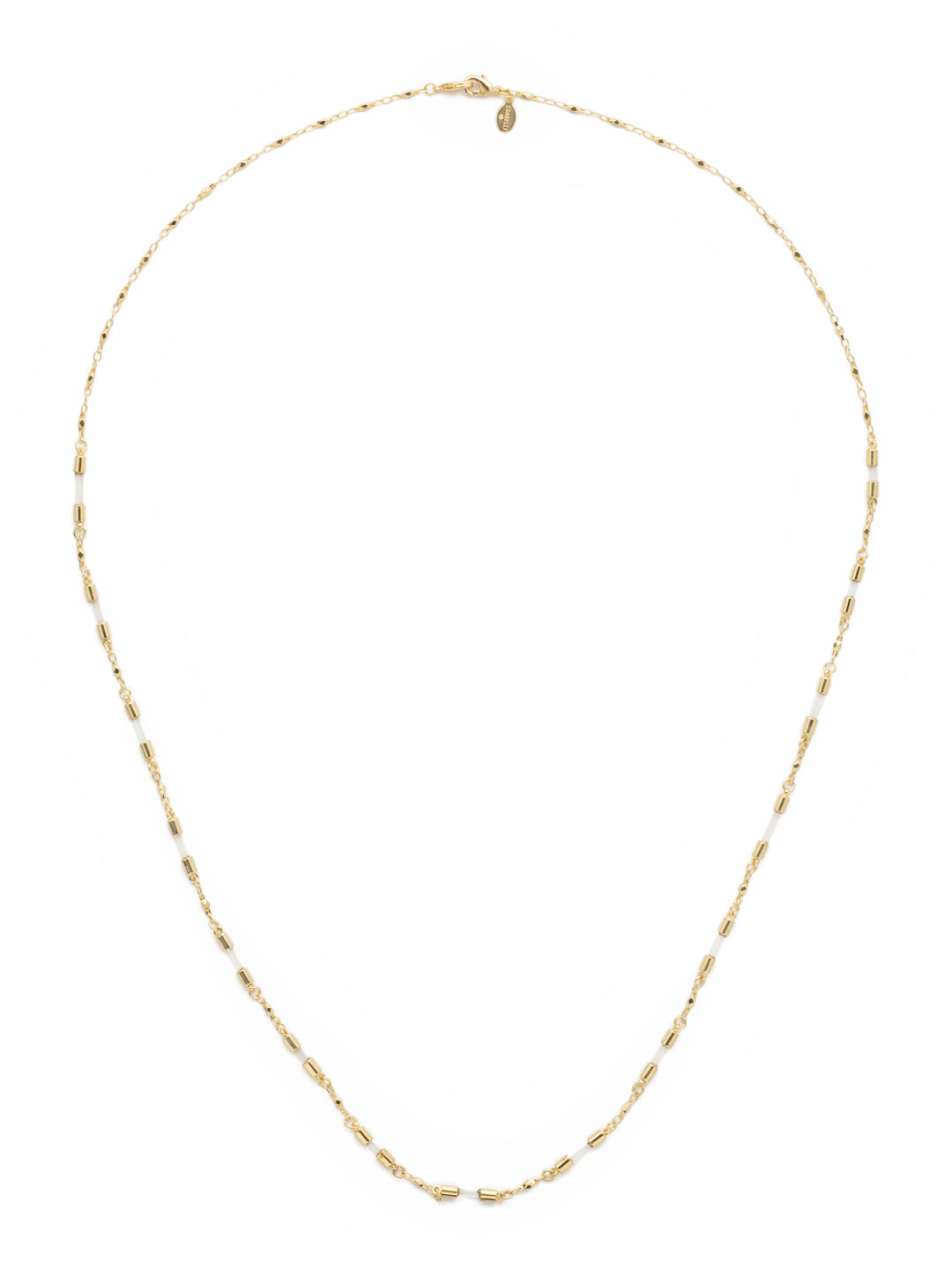 Chained To the Rhythm Necklace - NDW25BGCRY - <p>This long chain features multiple crystals providing a simple yet sophisticated design. From Sorrelli's Crystal collection in our Bright Gold-tone finish.</p>