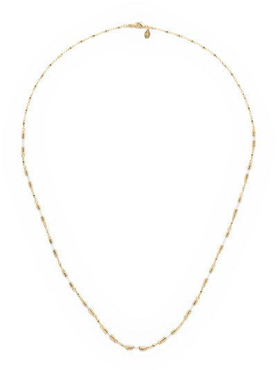 Chained To the Rhythm Necklace - NDW25BGCRY - <p>This long chain features multiple crystals providing a simple yet sophisticated design. From Sorrelli's Crystal collection in our Bright Gold-tone finish.</p>