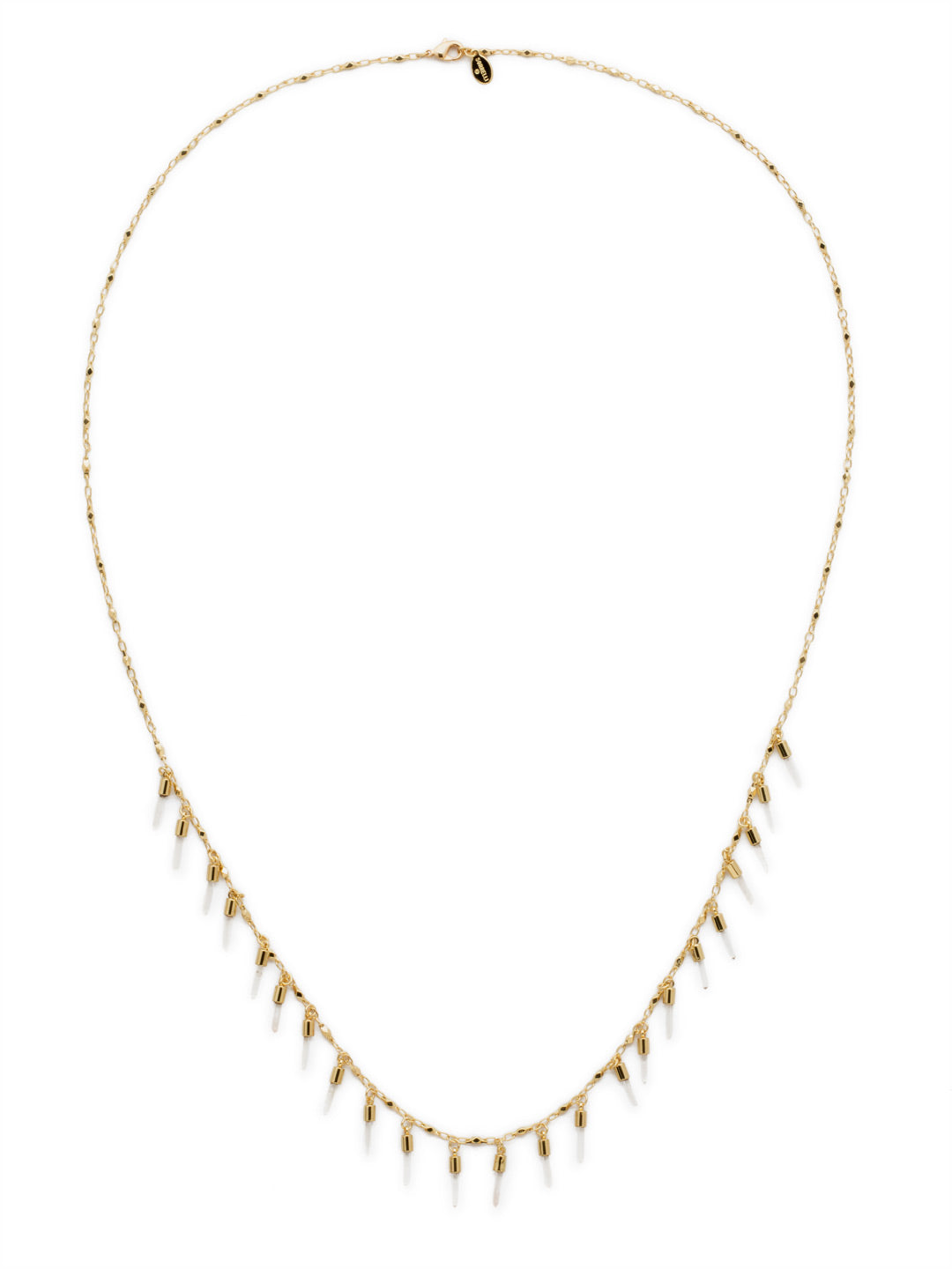 Dangling Medallions Necklace Tennis Necklace - NDW26BGCRY - <p>A series of medallions hang from this chain making it the ideal accessory to be layered or worn alone. From Sorrelli's Crystal collection in our Bright Gold-tone finish.</p>